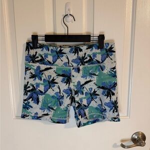 IAB NO RIDE BLUE PALM PRINT 5” SHORTS